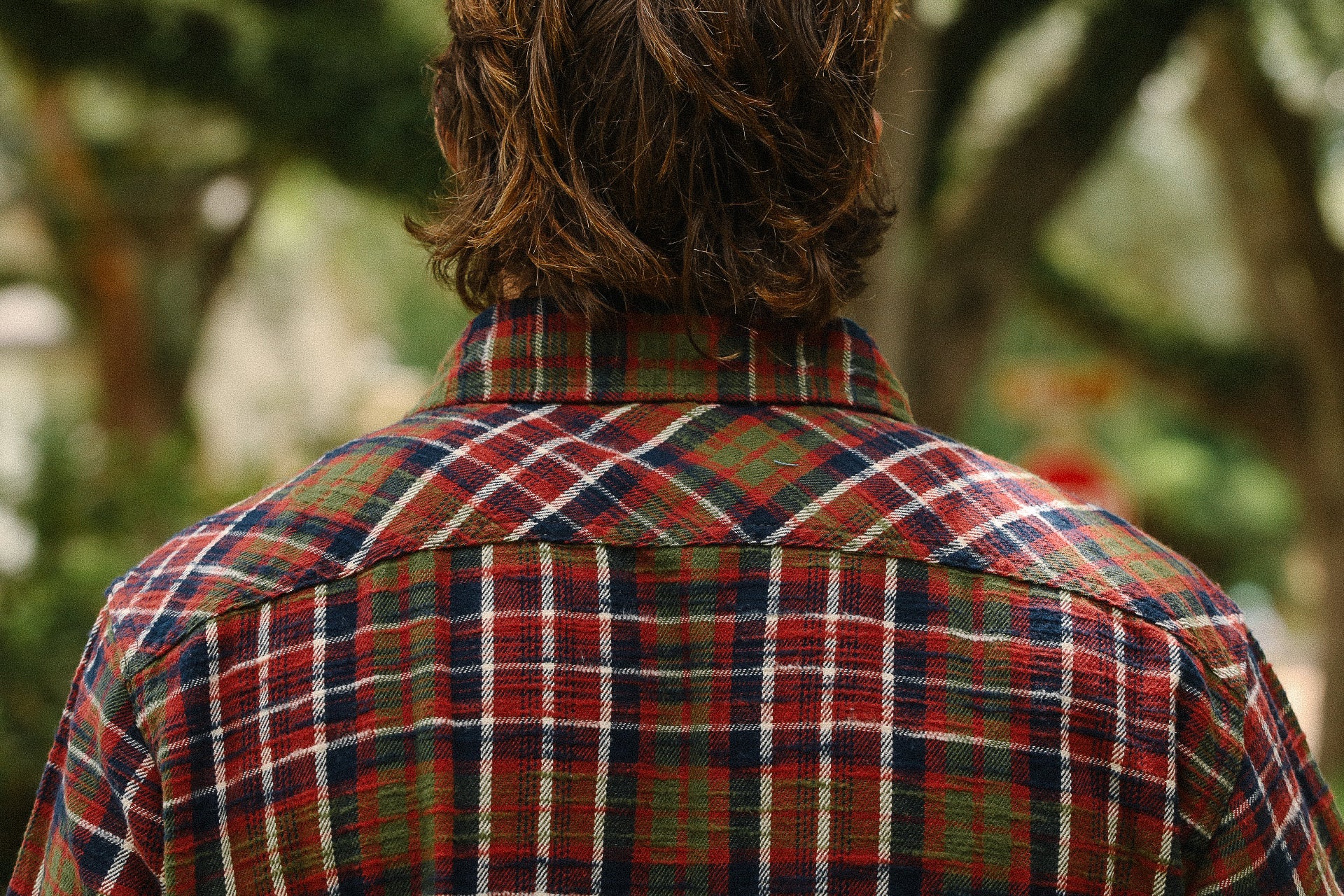 Slubby Flannel Shirt- Red (502554)