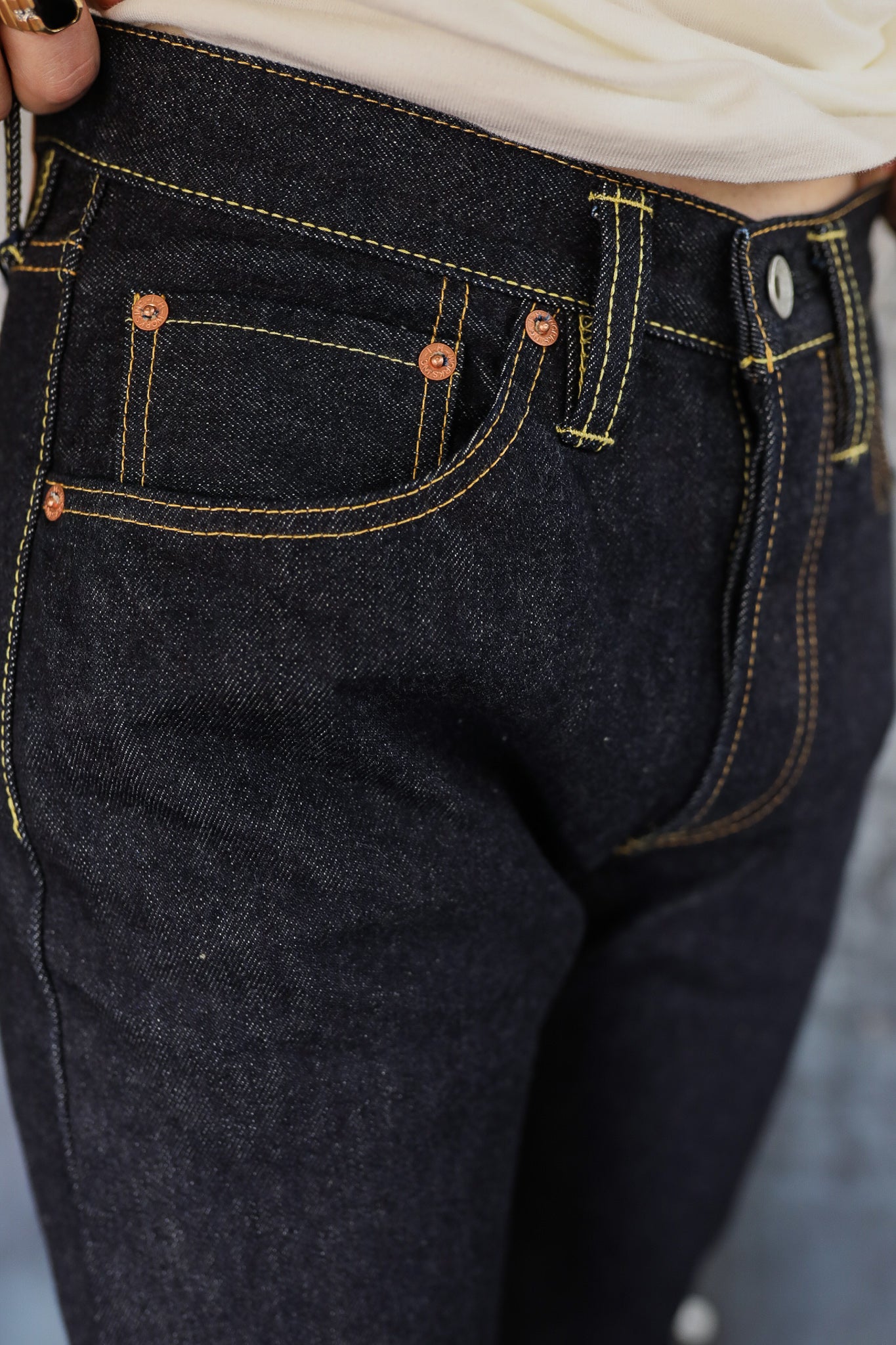 14oz Selvedge Denim Super Slim Cut Jeans - Indigo IH-555S-142