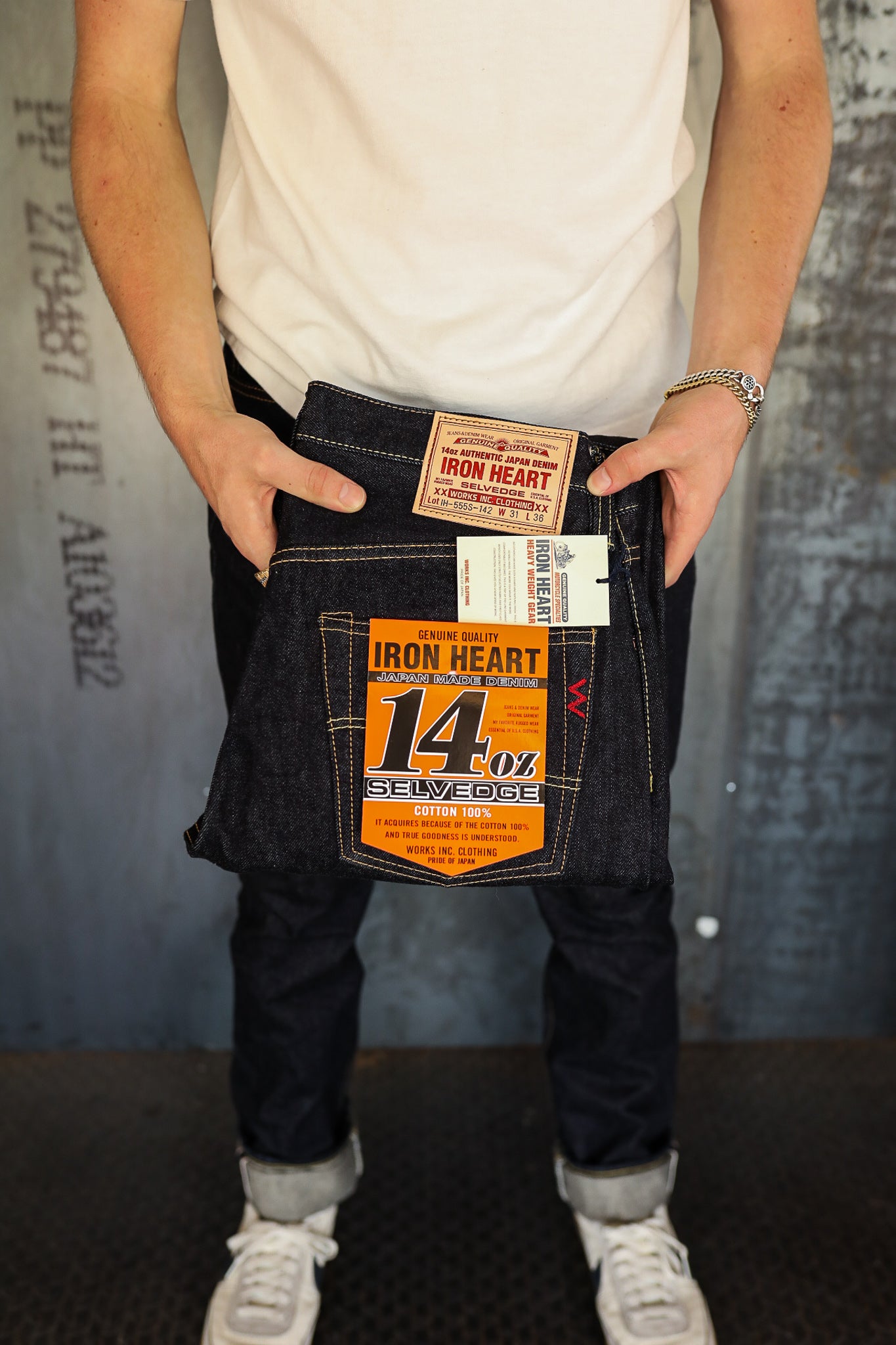 14oz Selvedge Denim Super Slim Cut Jeans - Indigo IH-555S-142