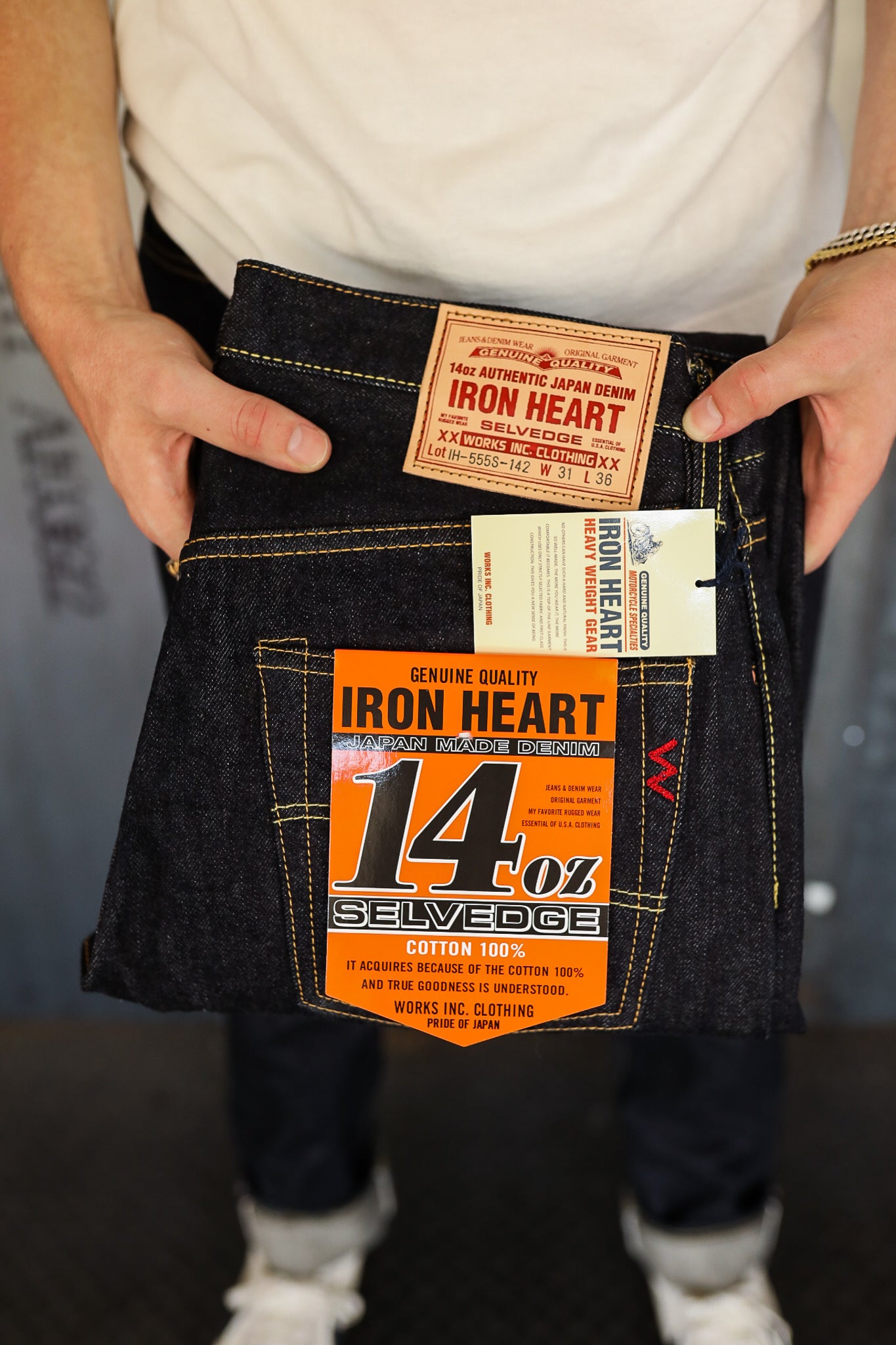 14oz Selvedge Denim Super Slim Cut Jeans - Indigo IH-555S-142