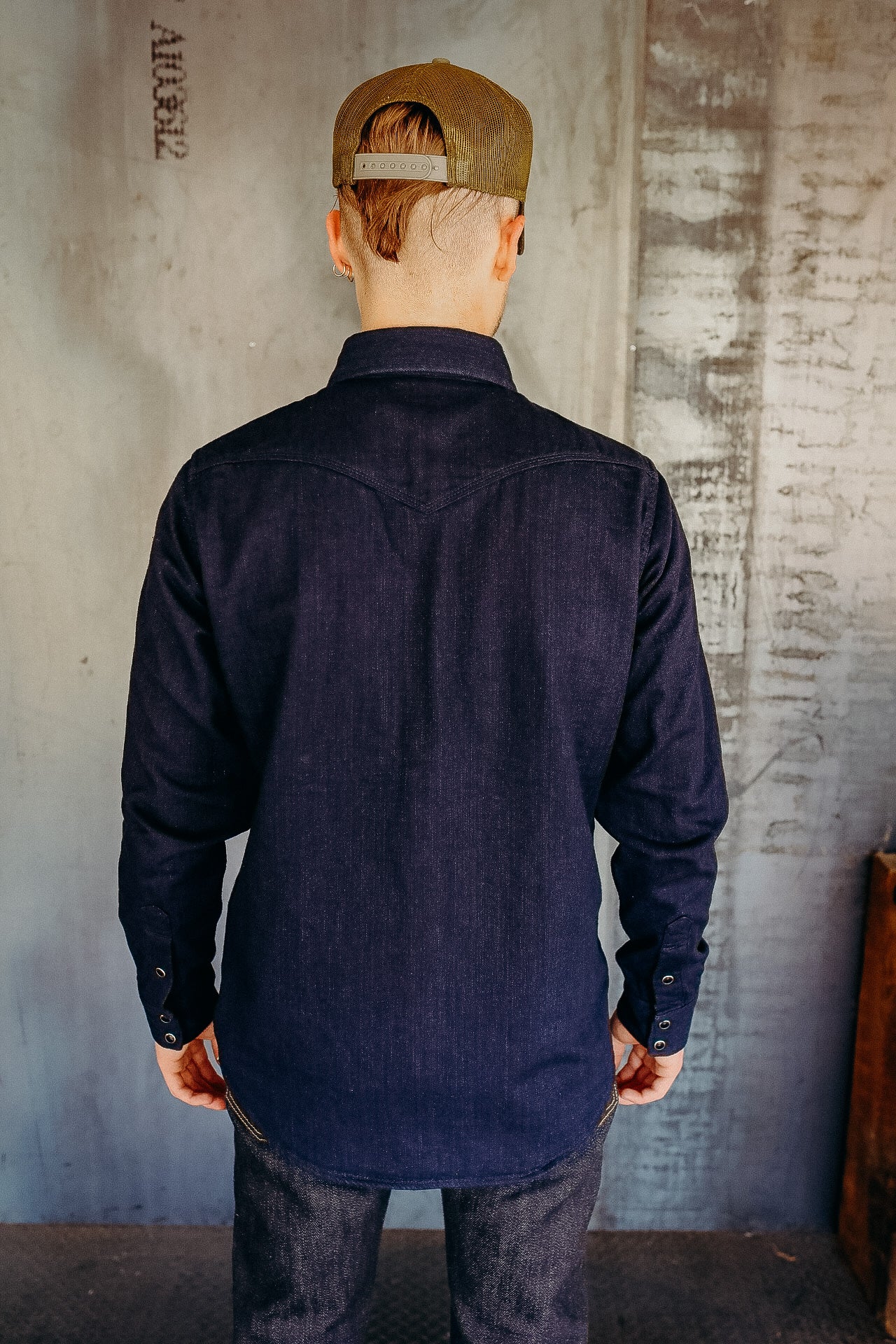 10oz Double Cloth Denim CPO Shirt - Indigo IHSH-347-IND